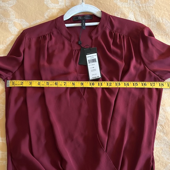 BCBG Max Azria “Jacklyn” Blouse in Merlot size XS. New With Tags! - Picture 6 of 9